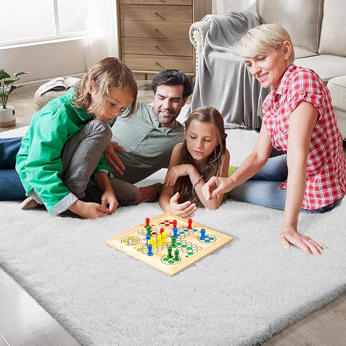 Shag Area Rugs for Bedroom Living Room,4X6 Ultra Soft White Fluffy Area Rugs for Dorm, Indoor Carpet Nursery Rugs for Kids Room Home Decor,White