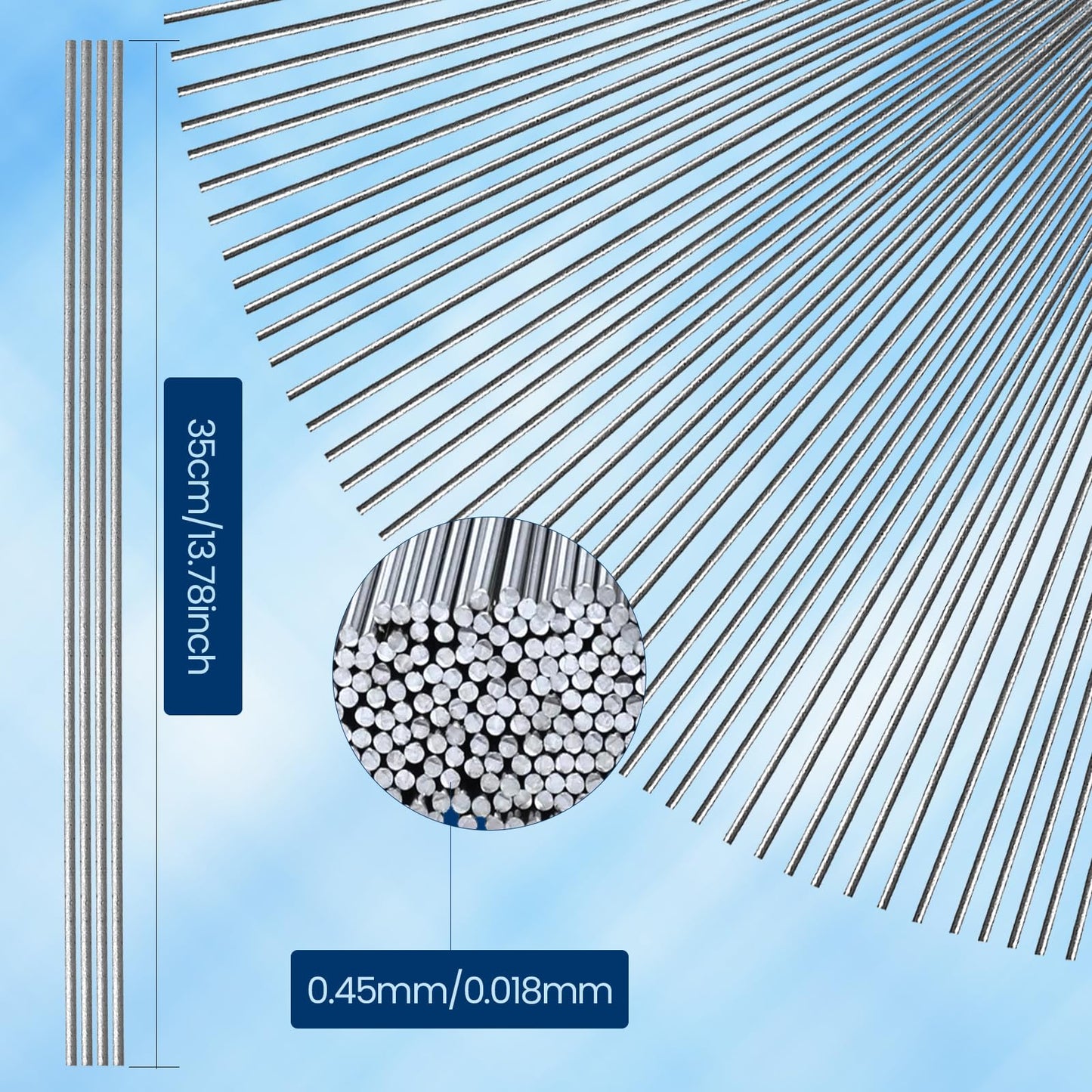 2000 Pcs 26 Gauge Galvanized Wire - 13.8 Inches Tag & Label Wire for Floral Crafts, Auto Repair & DIY Projects (Silver)