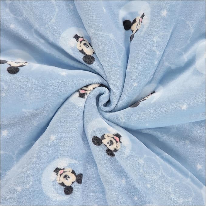 Disney Mickey Mouse, Minnie Mouse, Winnie The Pooh, Lilo and Stitch 2-Ply Infant Blanket - Soft Fleece with Polyfill - Cozy and Warm Baby Blanket for Baby Boys and Girls, 30x40 Inches