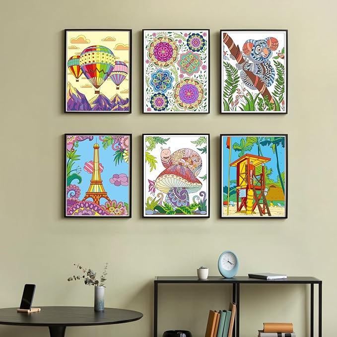 Kalysky Adult Coloring Books Set:3 Coloring Books for Adults Animal Flowers & Other Themes Designs.Coloring Books for Adults to Relax and Relieve Anxiety