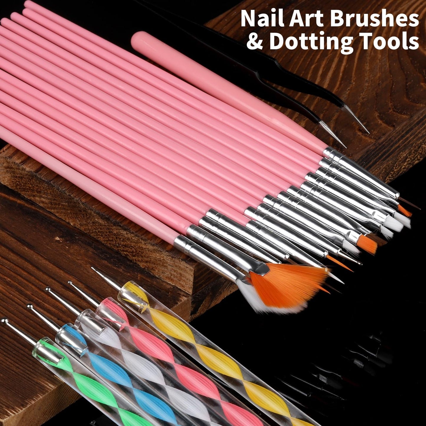 FANDAMEI Acrylic Nail Kit, Nail Art Kit, Nail Art Tools With Acrylic Nail Tips For Beginner, Nail Art Supplies For DIY , Nail Studio