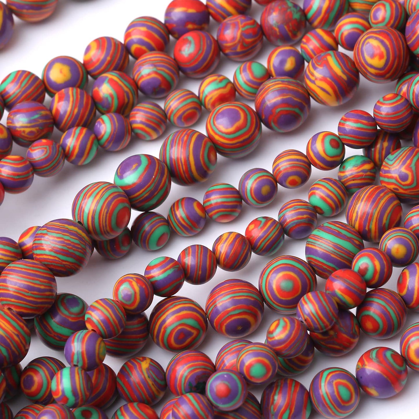 60PCS 6MM Malachite Beads - Round Loose Natural Gem Beads for Jewelry Making - 15