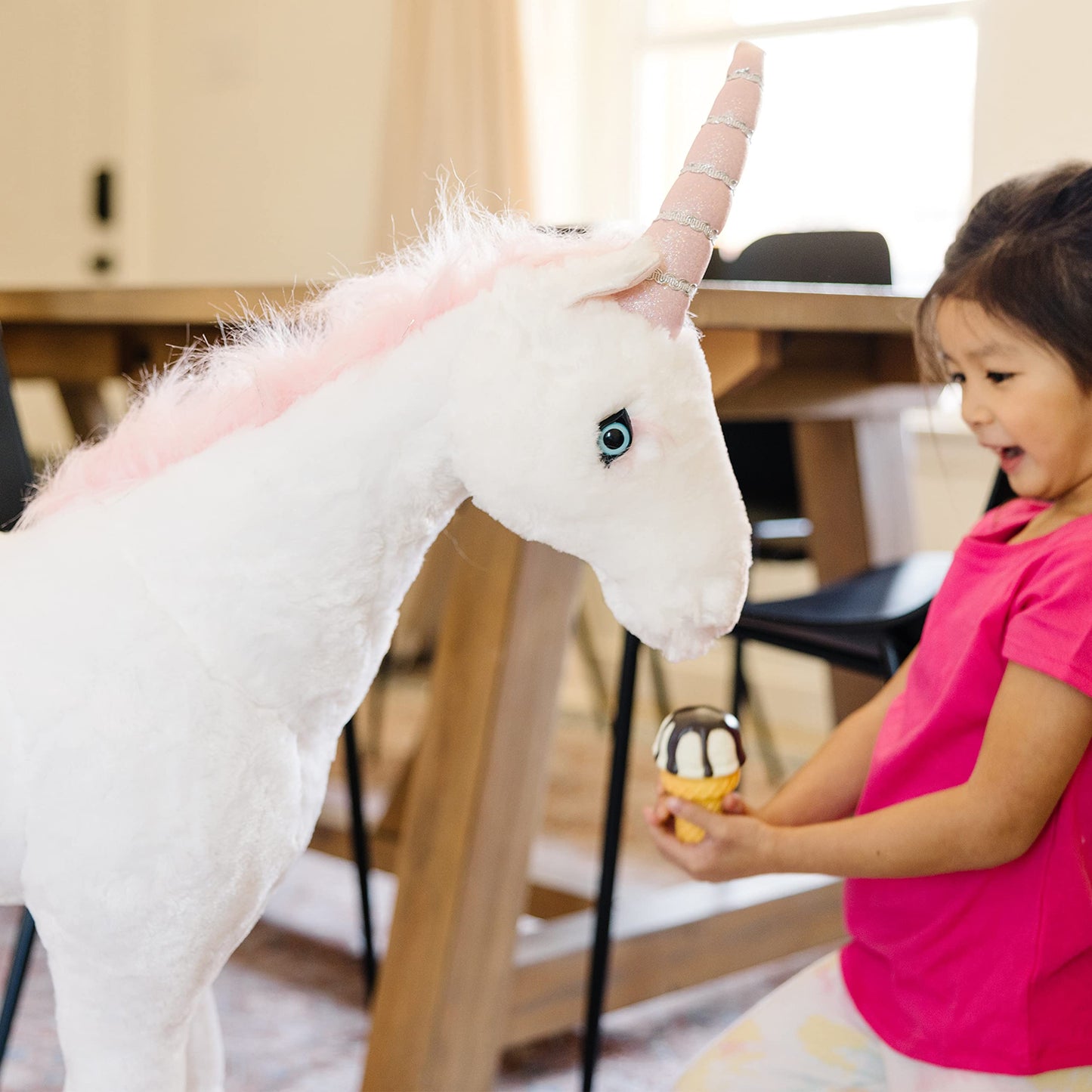 Melissa & Doug Giant Unicorn - Lifelike Stuffed Animal (Over 2 feet Tall)