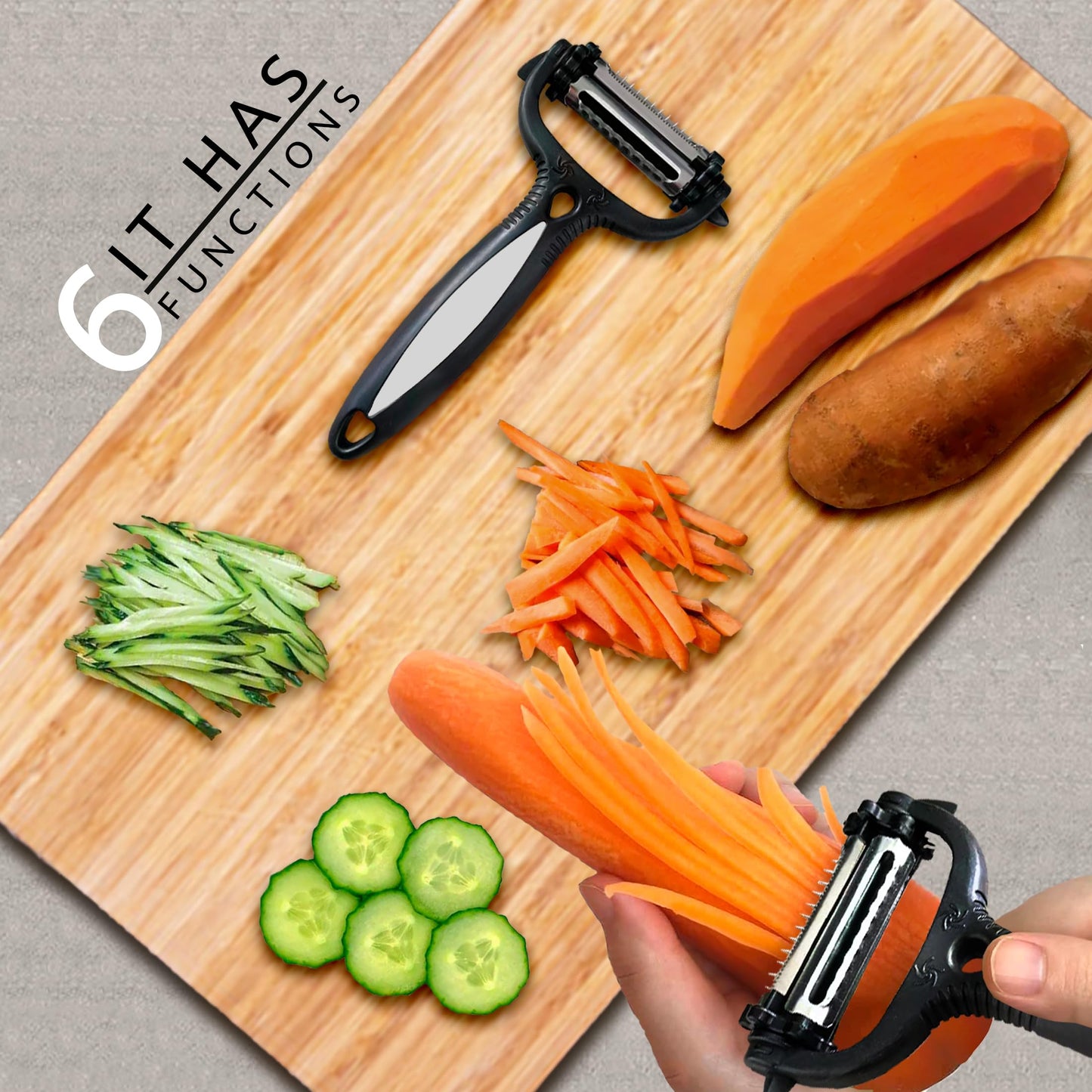 Fat Separator with Bottom Release, Gravy Separator with Oil Strainer for Cooking, Kitchen Gadgets-4 Cup Grease Separator with Sifter, Packaged with a 3-in-1 Multifunctional Peeler for potato (Red)