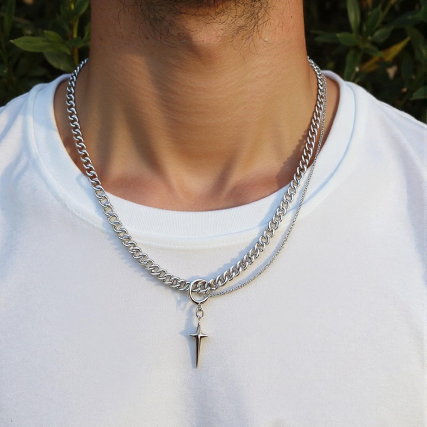 Buyongwant Star Necklace for Women Irregular Y2k Chain Fashion Jewelry Silver