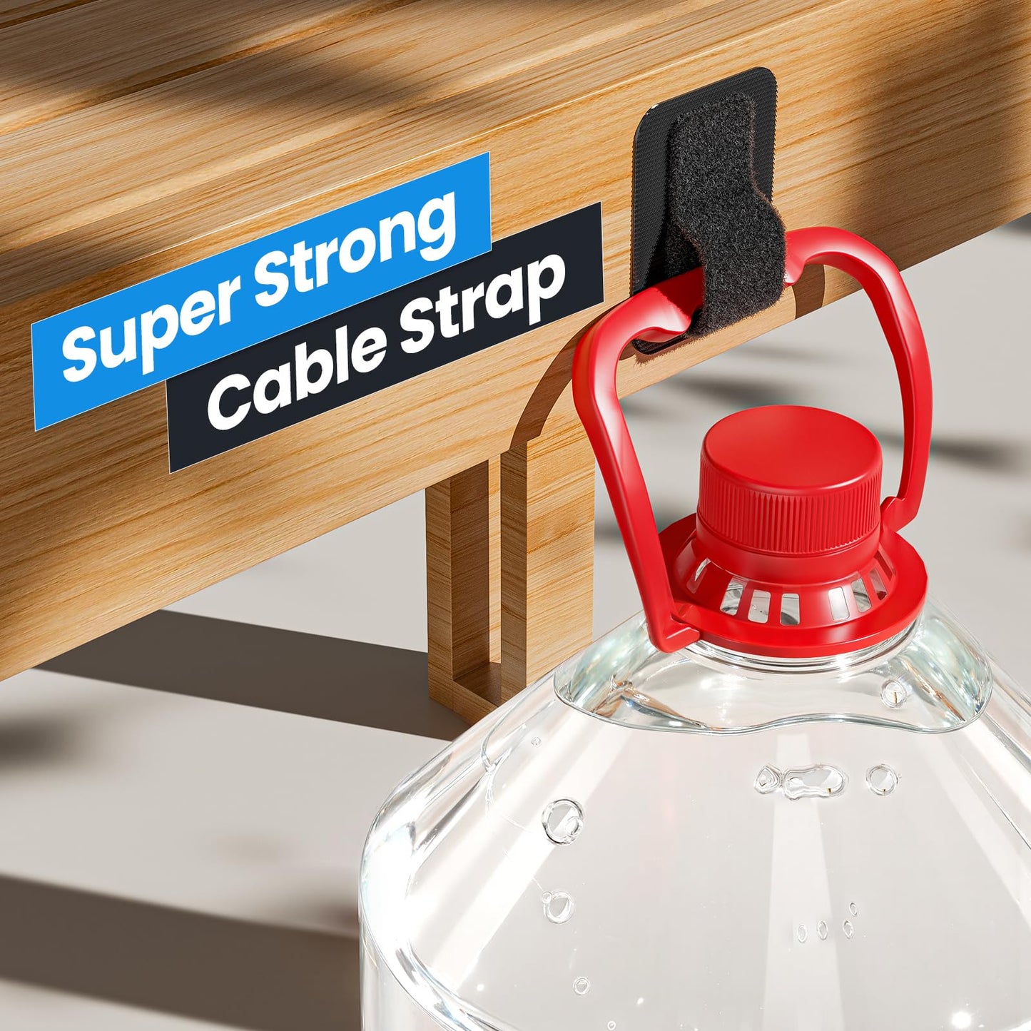 Cable Management Under Desk, 【Up to 15 Cord】【Enhanced Wire Holder】 Cord Organizer, Adjustable Hook and Loop Cable Ties, Home Office Essentials, Cable Hider Clips Under Table, 20 Pair