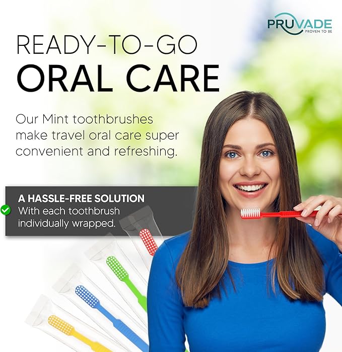300 Pack Disposable Toothbrushes with Toothpaste, Built in | Prepasted Toothbrushes Individually Wrapped | Single Use Waterless Tooth Brush Soft Bristles for School, Hotel, Camping, Travel