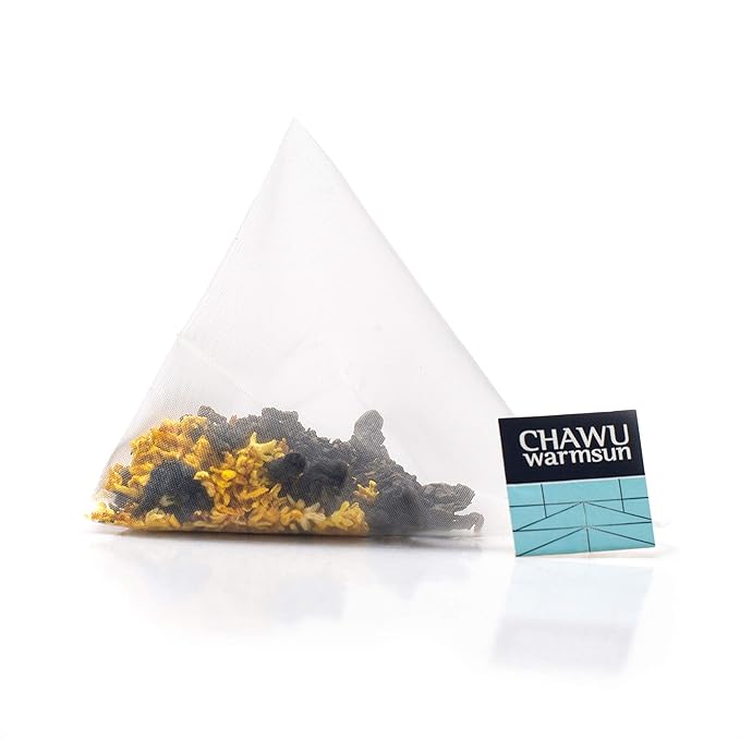 ChaWuWarmSun Osmanthus & Oolong Tea Bags,16 Tea bags,8 Count/Box(Pack of 2),Natural Osmanthus with Light Roasting TieGuanYin Oolong Tea Loose Leaf