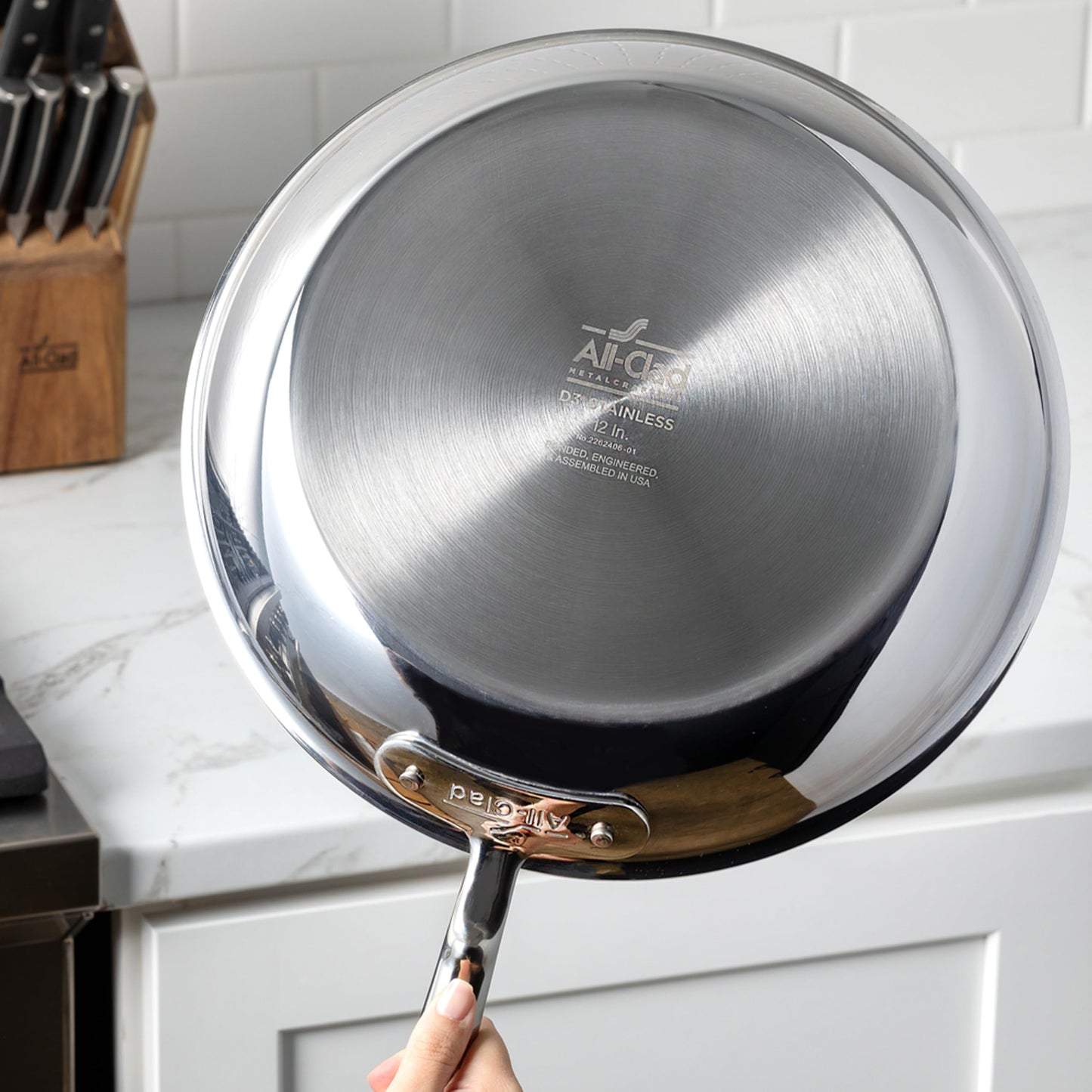 All-Clad D3® Stainless Steel 1 Quart Sauce Pan Covered- Made in the USA- The Original Bonded Professional Cookware- Oven Safe & Induction Compatible