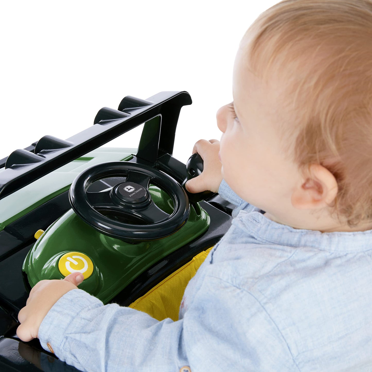 Bright Starts John Deere 4-in-1 Gator Green Baby Activity Center & Push Walker with Removable Interactive Steering Wheel Toy, 6 Months and up