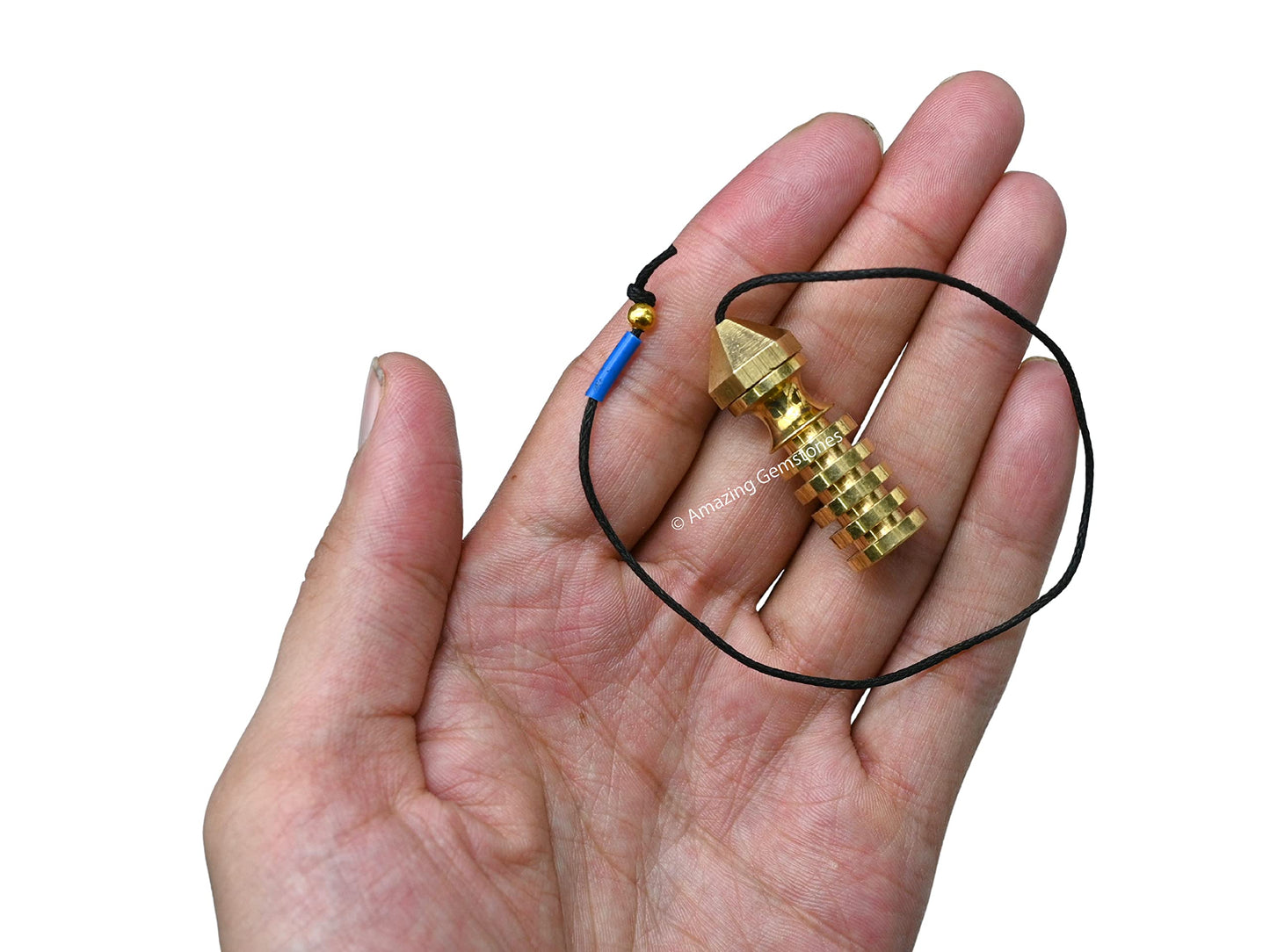 Healing Metal Pendulums for Divination, Gold 5 Ring with Head Openable Steel Copper Pendulum High Energy Pendulo de Bronce Pendulos de Mesa MP81
