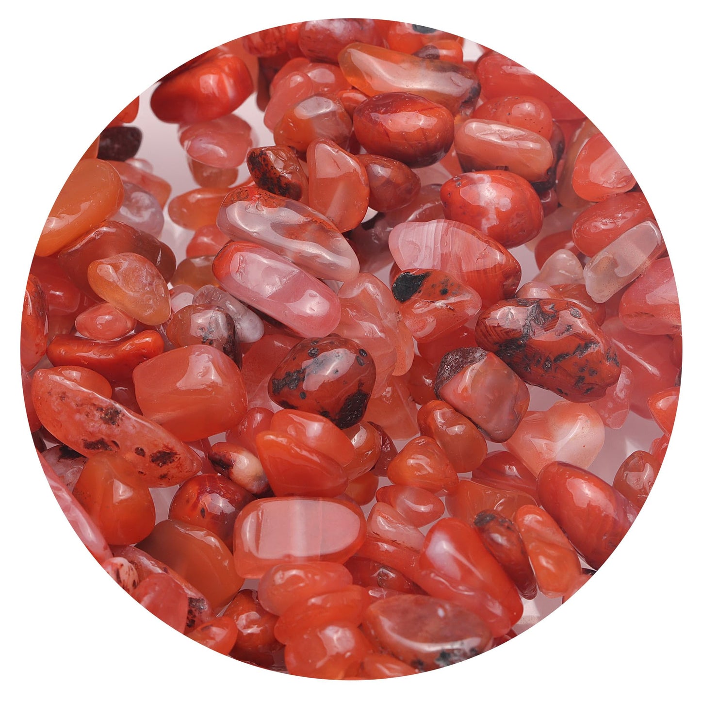 Youngbling Natural Chip Stone Beads 450 Pcs 5-8mm Healing Crystal Irregular Gemstone Drilled Lose Rocks Carnelian Beads Bulk for Bracelet Jewelry Making