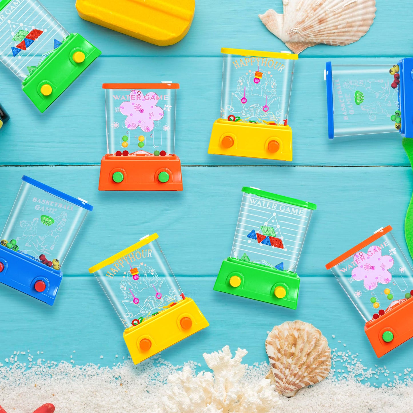 Handheld Water Toy Mini Games with Relive Your Childhood with - Nostalgic Fun in a Compact Size (8 PCS Handheld Toy Edition)