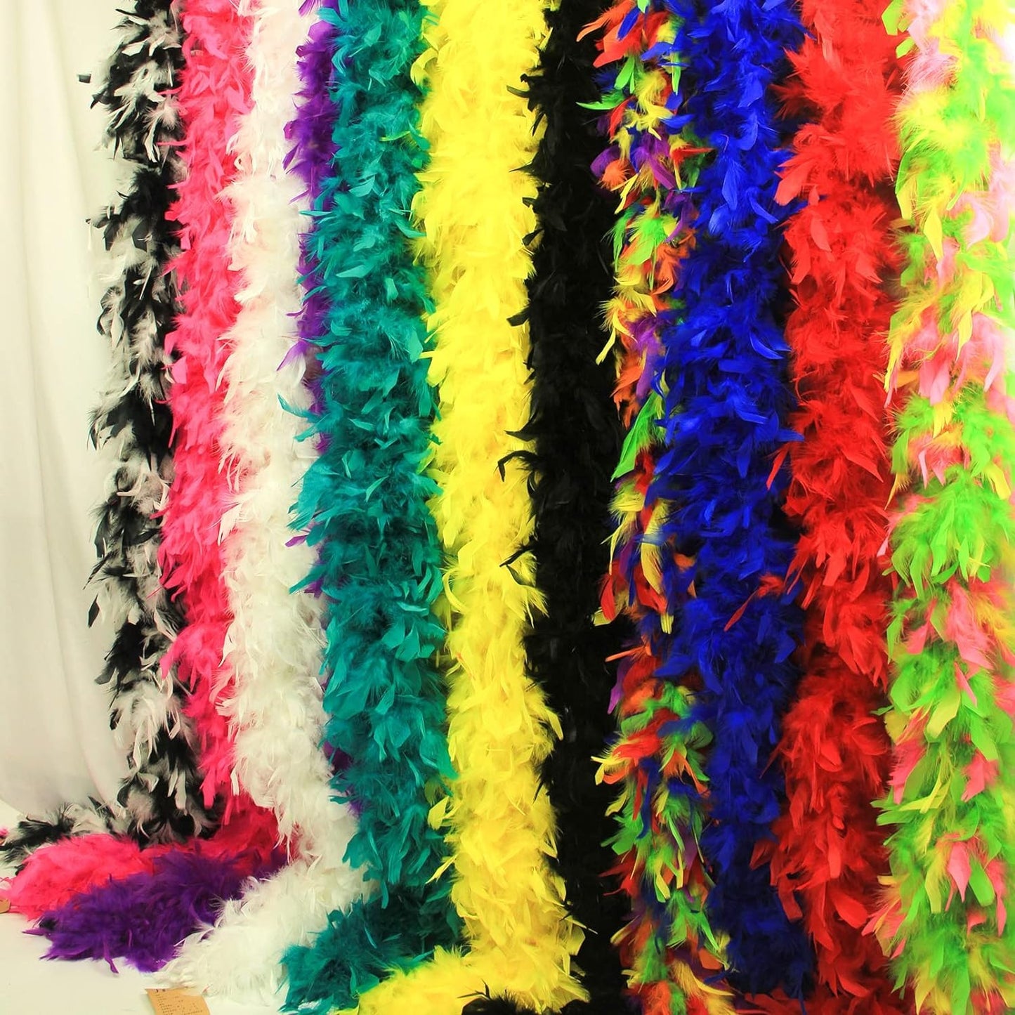THARAHT Lavender Chandelle Turkey Feather Boa 2 Yards 100g for DIY Craft Home Dancing Wedding Party Halloween Costume Decoration Feather Boa