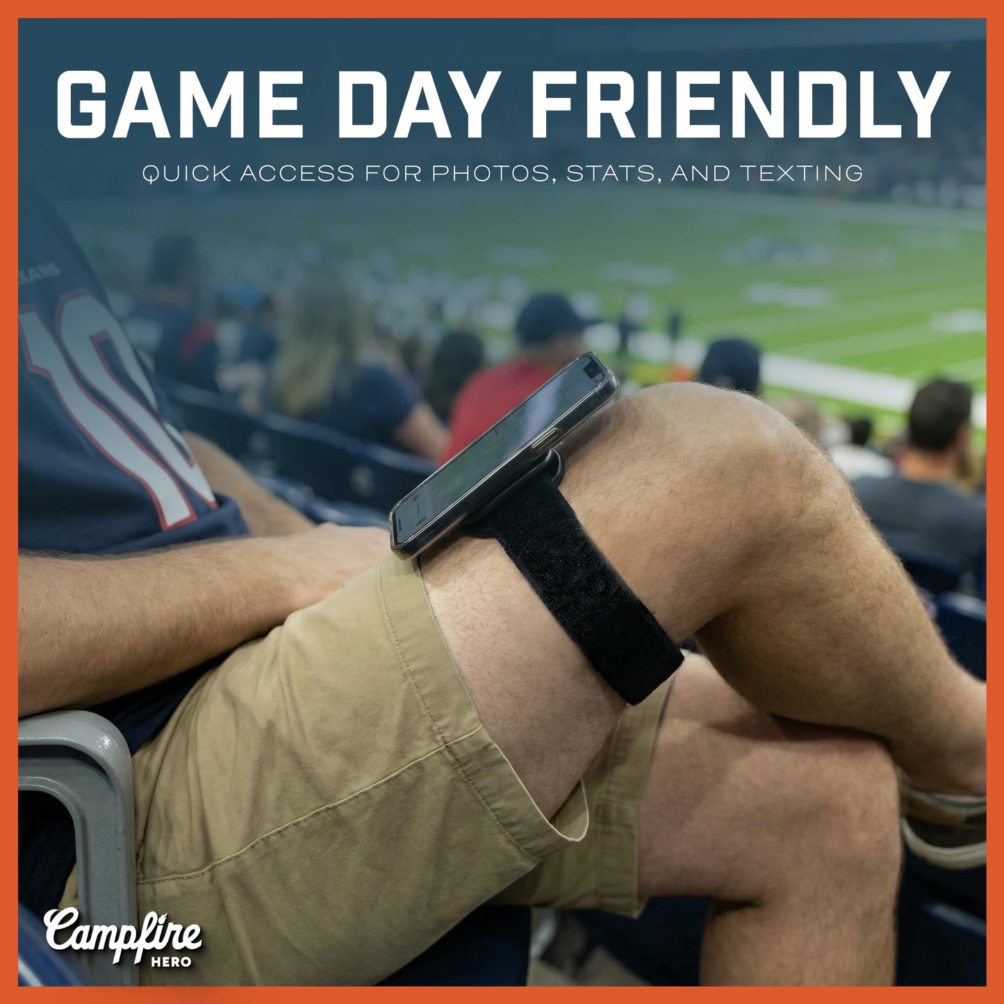 Campfire Hero Magnetic Thigh Mount for iPad mini & Phone | Hands-Free Holder for Pilots, Guitar Players & Multitaskers | Quick Access Kneeboard Alternative
