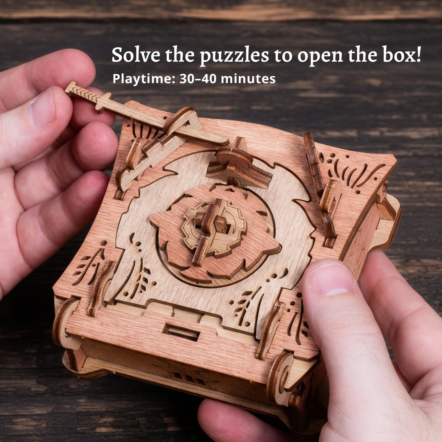 iDventure Samurai Puzzle Box | Tricky Gift Packaging | 3D Puzzle for Adults | Escape Room Game | Brain Teaser | Birthday Gift Gadget for Men and Women | Treasure Box