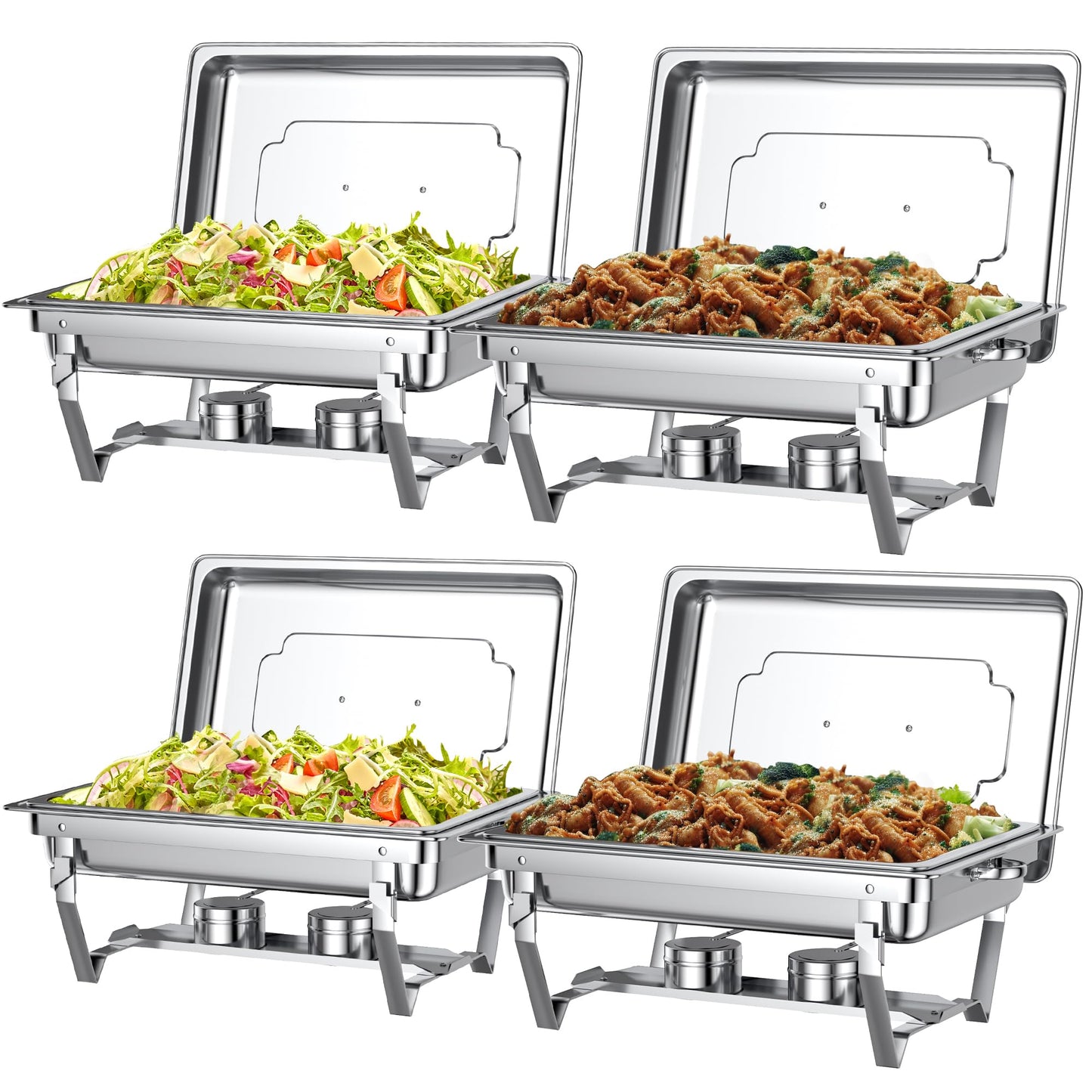Chafing Dishes for Buffet Set – Chafers for Catering & Buffet Warmers with Lids | Serving Food Warmer & Chafers Servers Sets