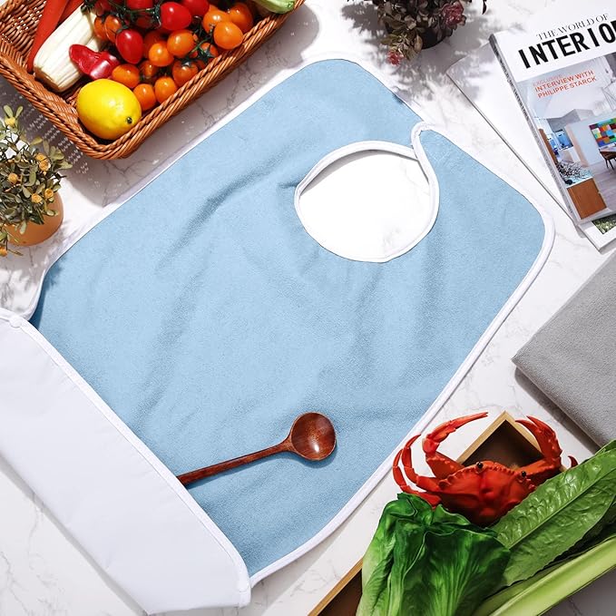 Avalon Towels Waterproof Adult Bibs for Women, Clothing Protector bibs for adults senior citizens washable