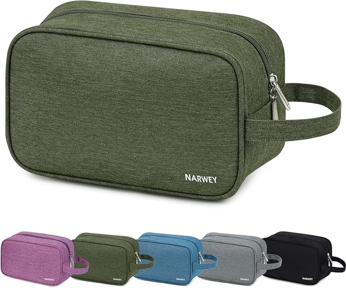 Narwey Travel Toiletry Bag for Women Traveling Dopp Kit Men Travel Bag for Toiletries Cosmetic Bag Makeup Bag Medicine Bag for Traveling