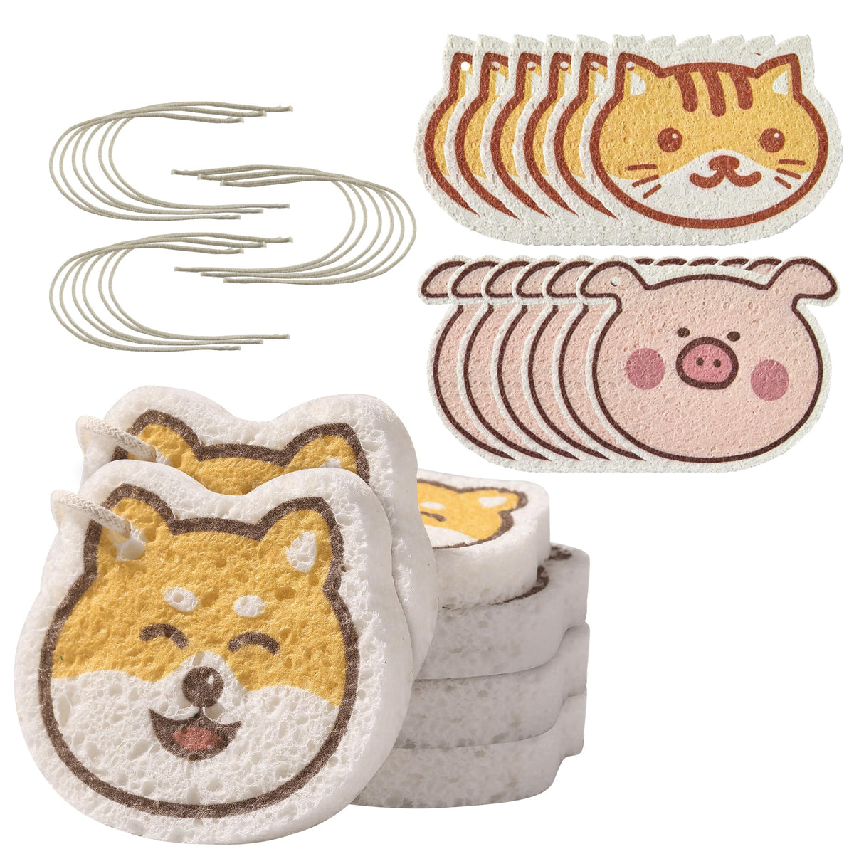 Cartoon Kitchen Sponge (18 Count)