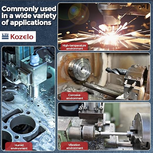 Kozelo 10pcs Socket Head Cap Screws - [M6-1 x 80mm] 304 Stainless Steel Allen Socket Drive for Electrical Motor 3D Printing Fan Engine Replacement Use, Silver