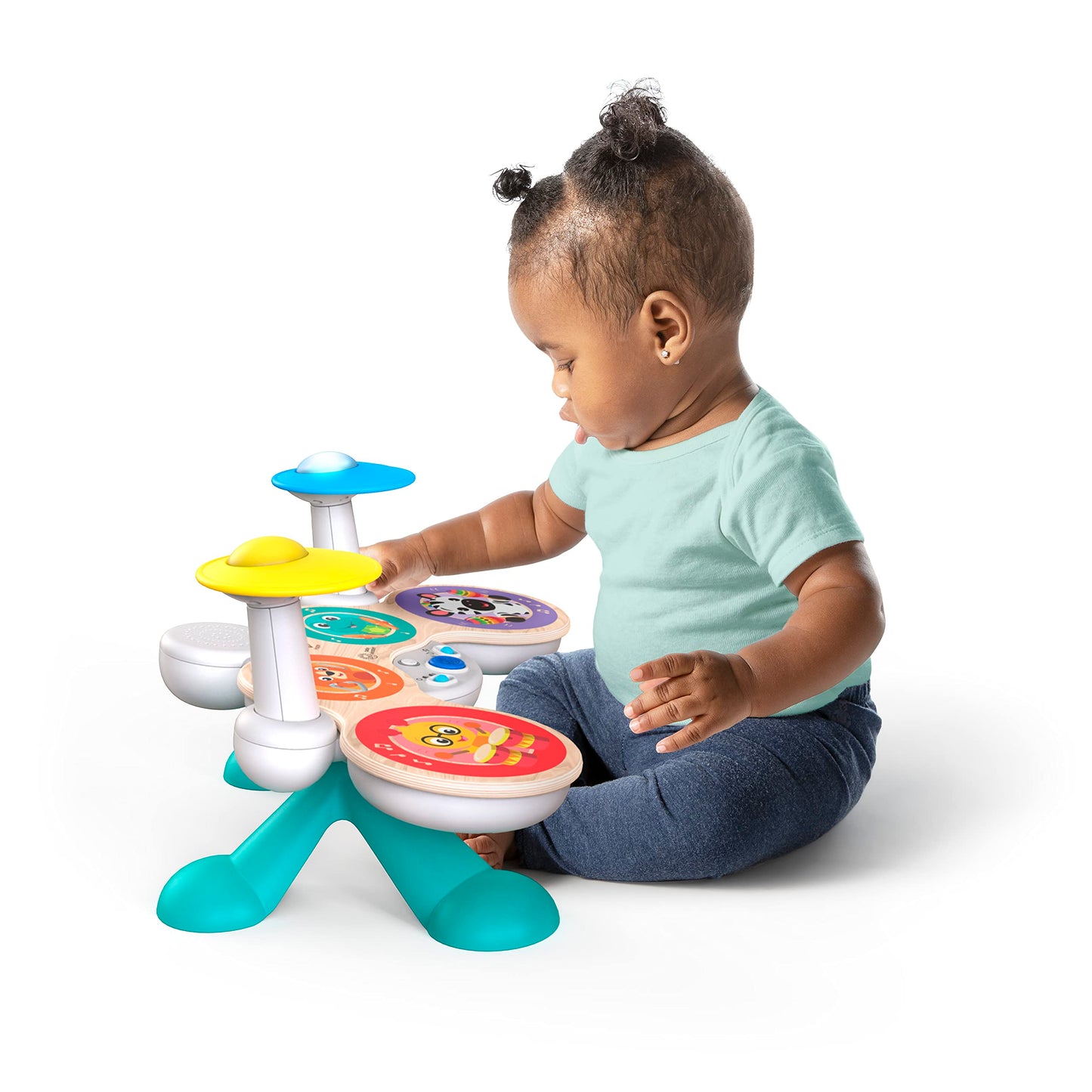 Baby Einstein Together in Tune Drums Safe Wireless Wooden Musical Toddler Toy, Magic Touch Collection, Age 12 Months+
