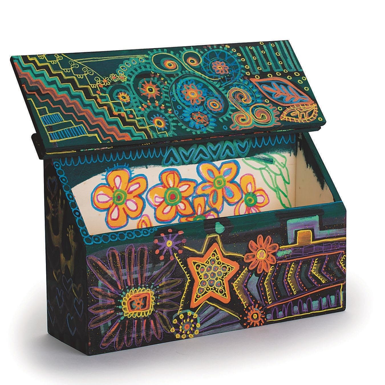 S&S Worldwide Unfinished Wood Letter Box for crafting