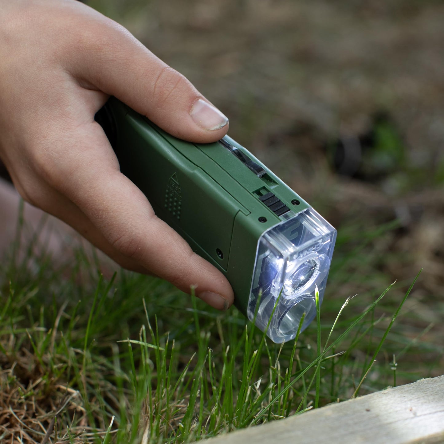 Carson X-Scope Kids 7 Function Multi Purpose Optical Pocket Tool with 30x Microscope, 8x Telescope, 9x Fold-Out Magnifier, Flashlight, Signal Whistle, Directional Compass and Digital Clock (CP-11)