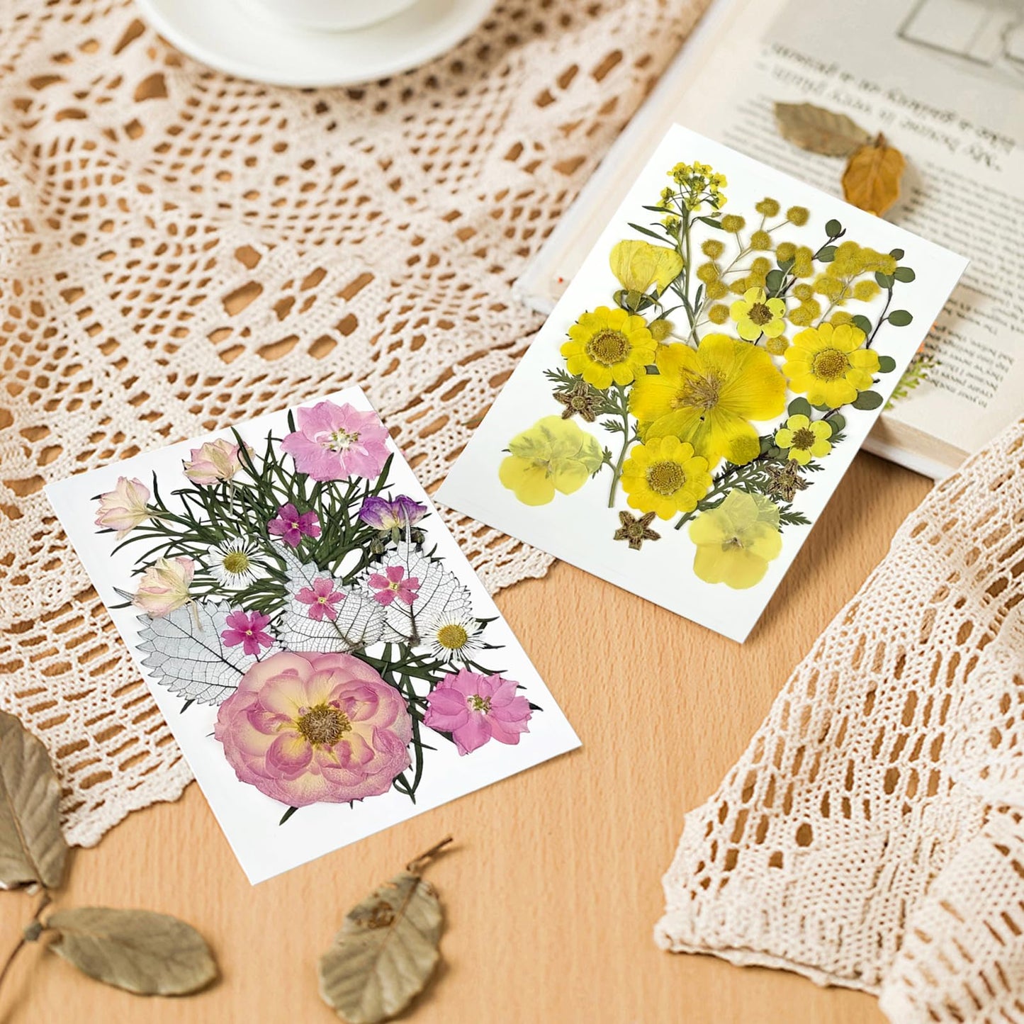 173pcs Dried Flowers for Crafts | Small Pressed Flowers & Real Dry Flowers for Resin | Dried Flowers for Candle Making Set