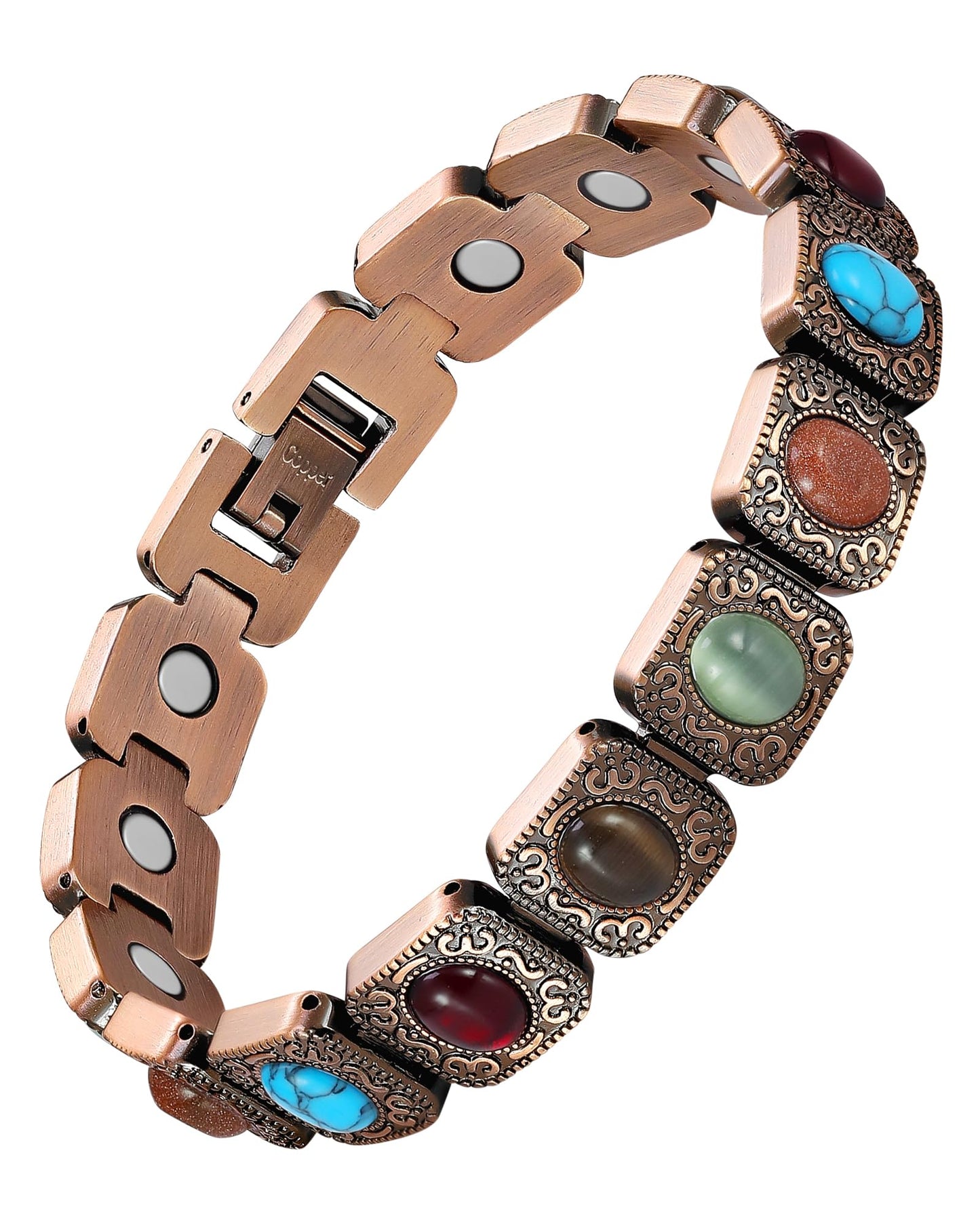 Jecanori Copper Bracelets for Women, Magnetic Bracelets for Women with 3800 Gauss Ultra Magnets and Sizing Tool