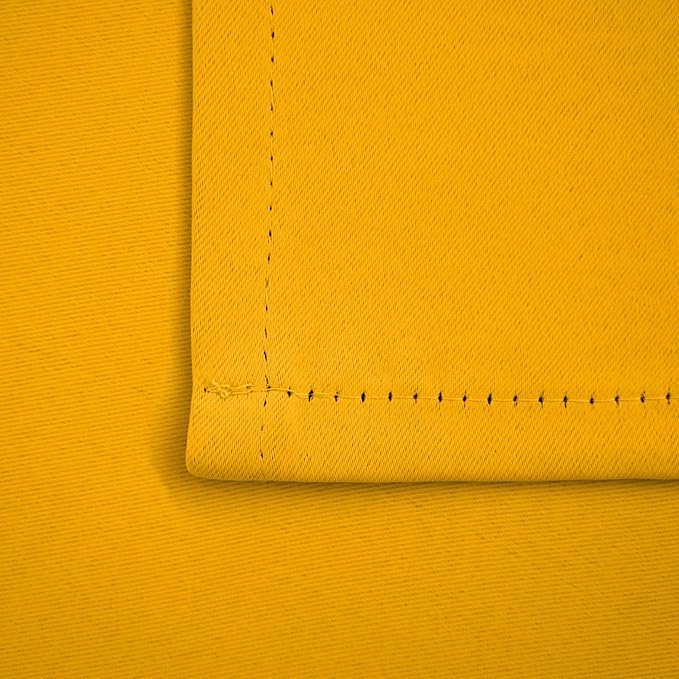 Pickluc Cafe Curtain (Half Window Tier Curtain) 30 Inches Length, Rod Pocket Kitchen Curtain, Short Blackout Curtain for Small Window, 30" Wide and 30" Long, 2 Panels, Mustard Yellow