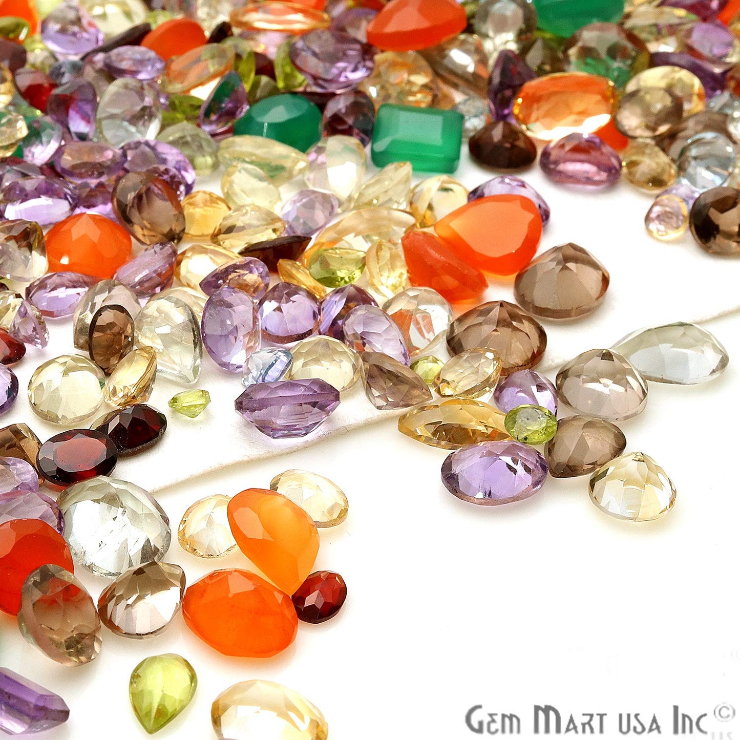 Mixed Natural Loose Gemstones | 100% Natural Mixed Gems | Grade A+ (natural inclusions) | Hand Cut and Polished | Jewelry Making & Crafts – by GemMartUSA (MX-60001)