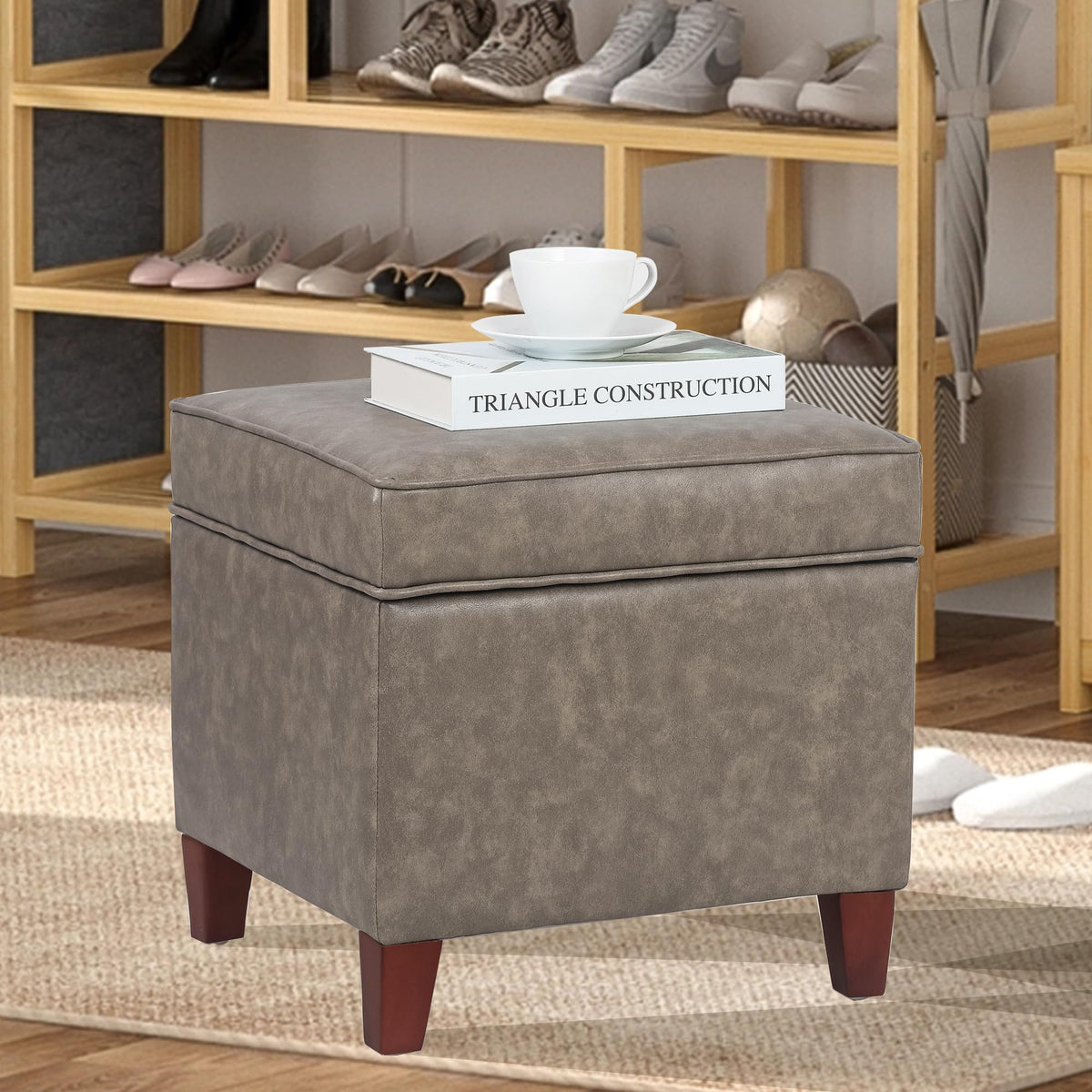 17.5" Square Storage Ottoman