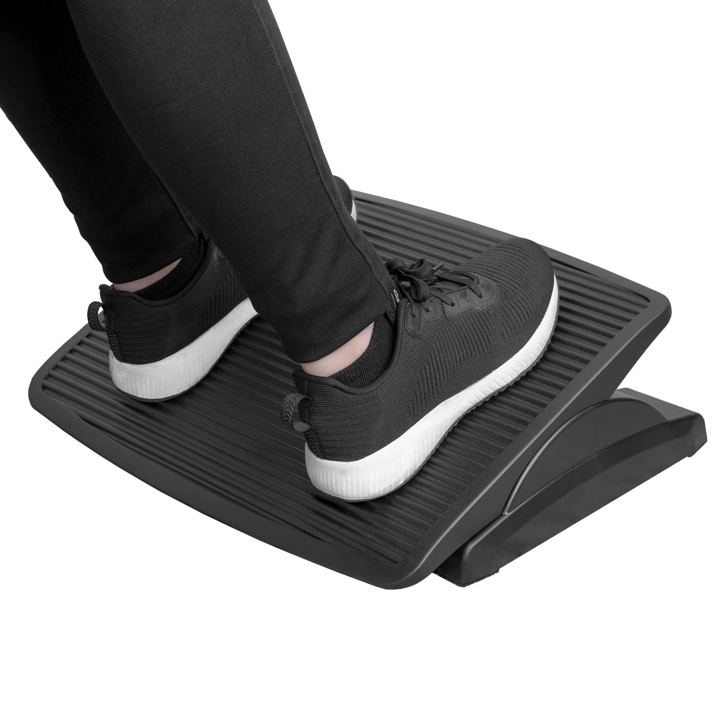 Mount-It! Under Desk Footrest, Adjustable Foot Rest Under Desk with 3 Tilt Positions, Large Non Slip Office Foot Rest with Massaging Surface, Ergonomic Foot Stool Under Desk for Home or Office