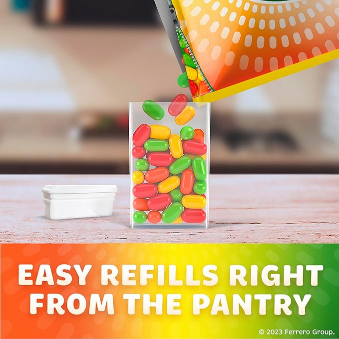 Tic Tac Bulk Resealable Refill Bag, Fruit Adventure Mints, On-The-Go Refreshment, Includes Empty Refillable Pack, 17.2 oz