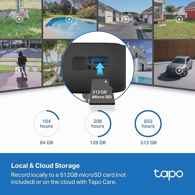 Tapo 1080p Outdoor Wireless Security Camera - Up to 180-Day Battery, Person Detection, Color Night Vision, Subscription-Free Local Storage or Optional Cloud, Works with Alexa & Google Assistant, C401