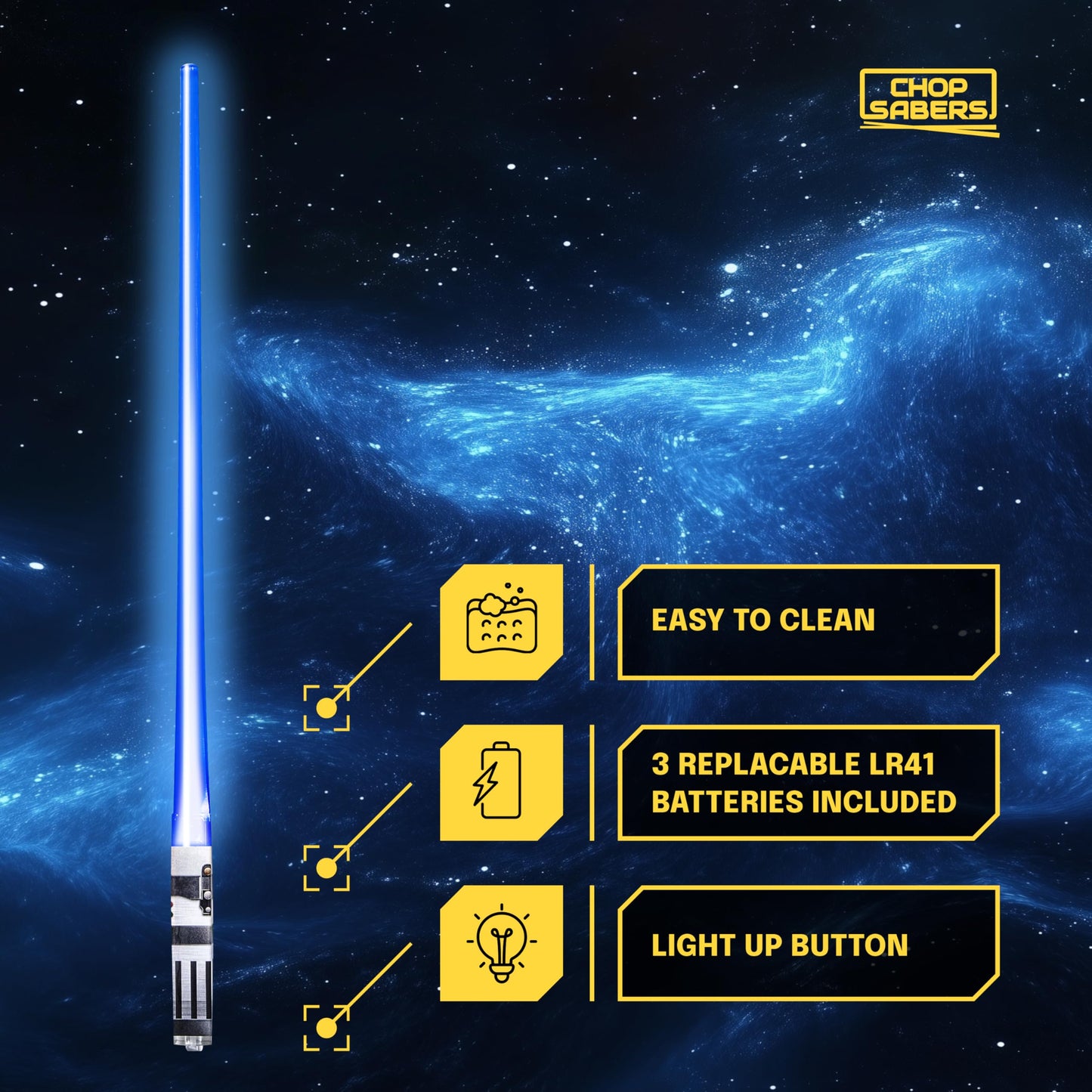LightSaber Chopsticks Light Up Saber Led (4 Pairs, Red Blue Green Purple)