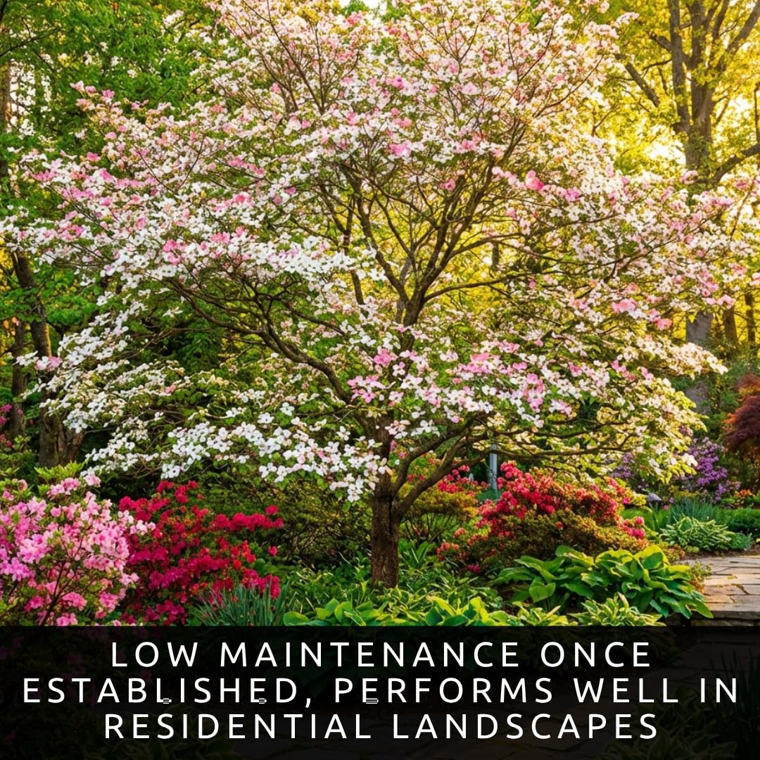White Flowering Dogwood Trees Live – Cornus Florida – Ornamental Flowering Trees – Spring Blooms & Landscape Trees – Bare Root for Outdoor Planting (3 Trees)