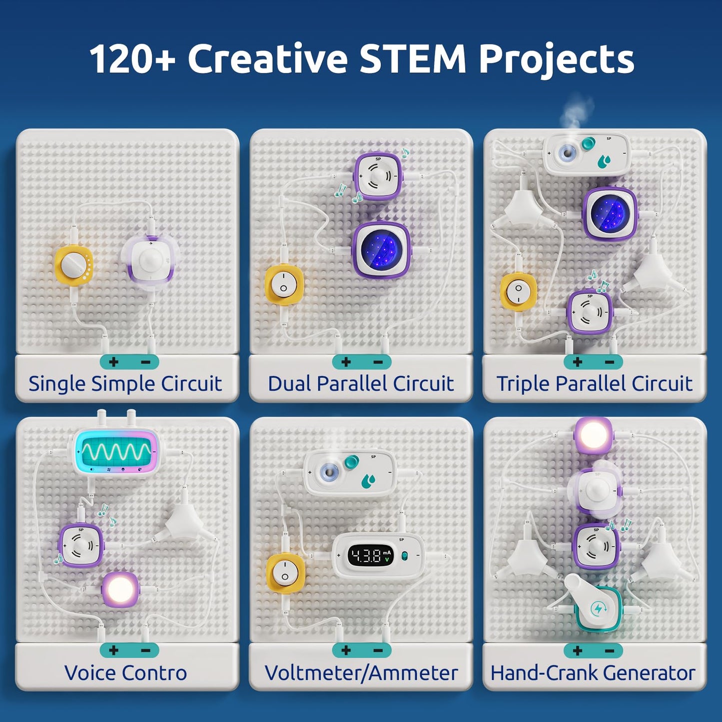 Science Can STEM Toys for Ages 8-13, Circuit Board with Smart Voice Control, Electronics Exploration Kit 120+ Circuit Projects, Educational Stem Kits for Kids Age 8-10