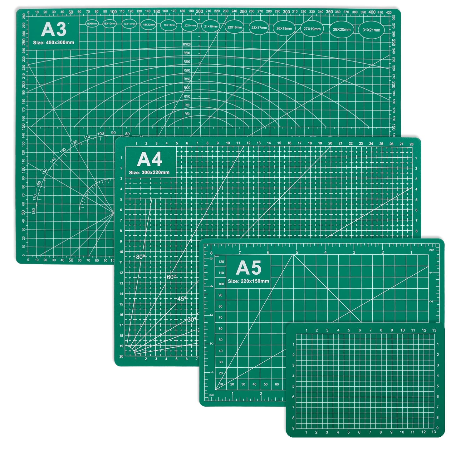 SHRJ Cutting Mats Double Sided 5 Layers Craft Cutting Mat Rotary Cutting Sewing Mat Multi-sized Tabletop Cutting Board for Sewing Hobby Crafts Scrapbooking Fabric Project DIY Artwork