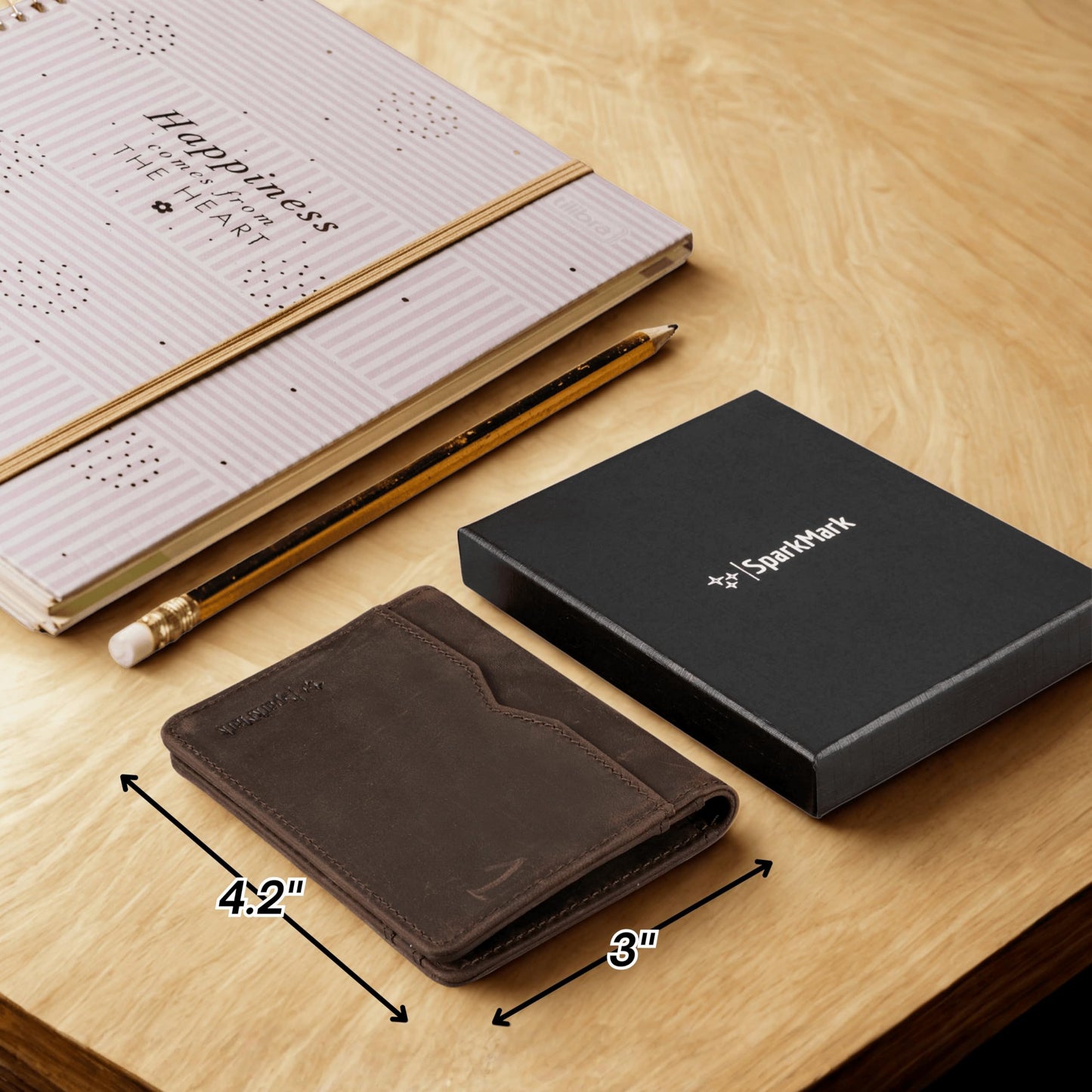 RFID Blocking Slim Wallet for Men | Thin Bifold Credit Card Holder Wallet | Mens Wallet Slim Business Card Case | Minimalist Front Pocket wallet with Gift Box (Genuine Full Grain Soft Leather)