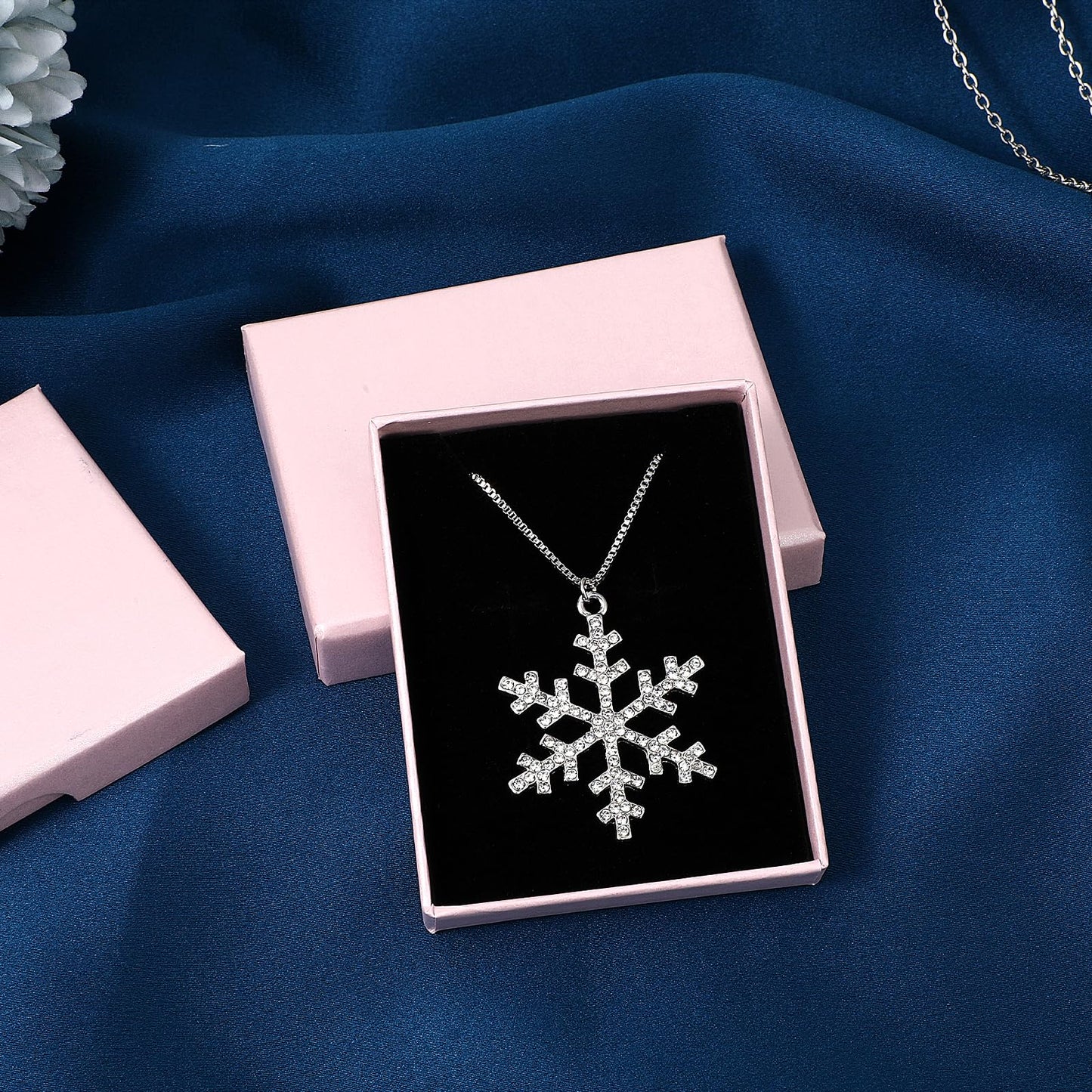 2 Pack Small Jewelry Gift Box, Cardboard Jewellery Box with Lids Pendent Storage Case Necklace Bracelet Earring Cardboard Organizer Square Jewelry Gift Boxes for Necklaces Bracelets Earrings(Pink)