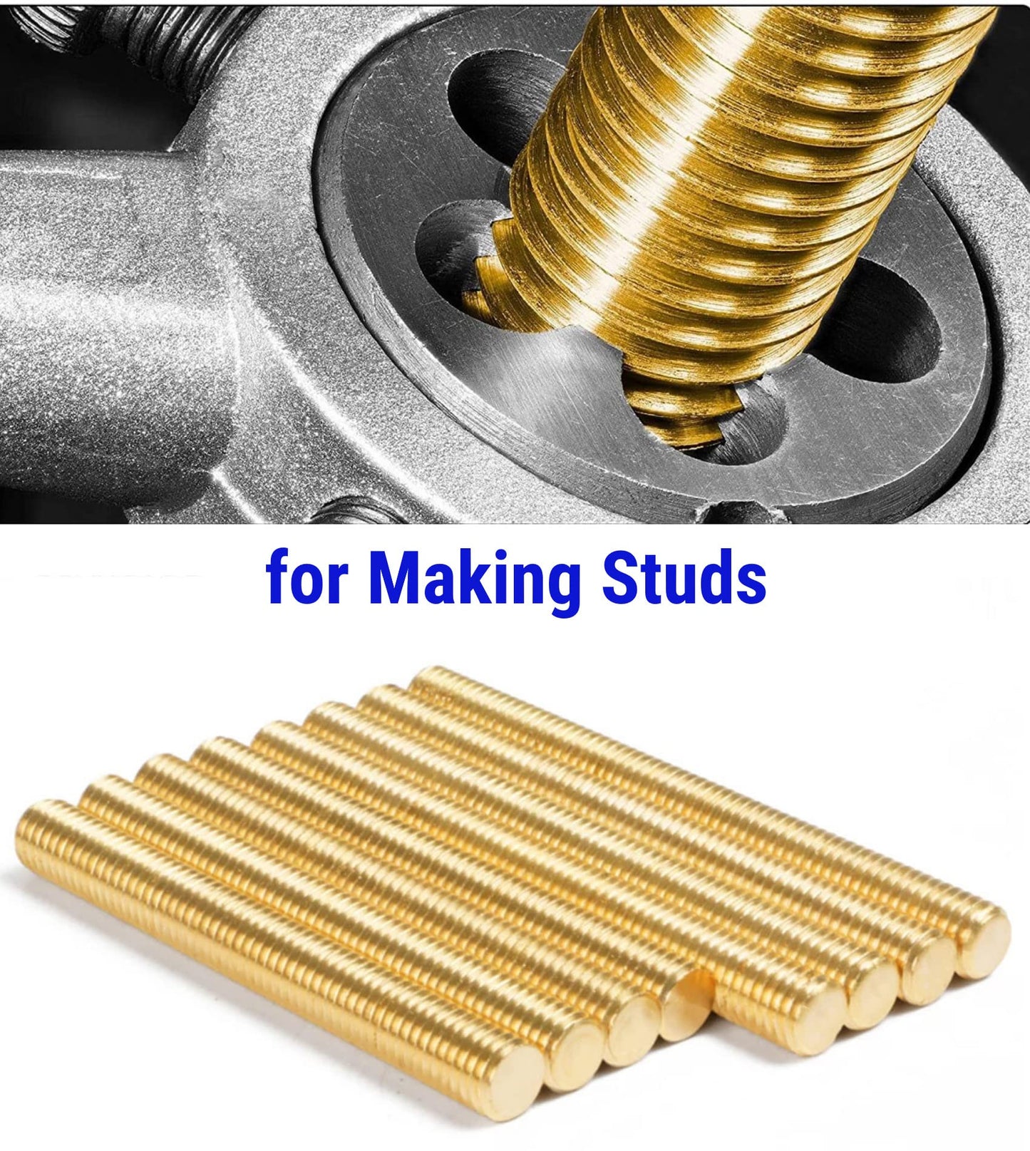Coolneon 3/16 inch Brass Rods 3/16 x 12 in, 6 Pcs for Knife Making Knife Handles Pins Stock Knife Scale Solid Round Brass Rod Dowel Rivet Gunsmithing Crafts Modeling Hobby