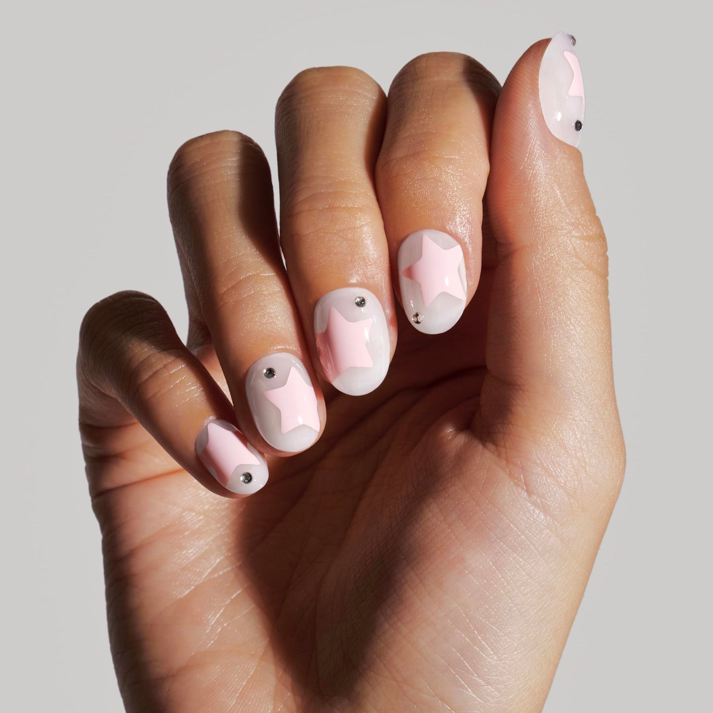 Celebritips Nail Art Press-Ons | Star Candy, Extra Short Oval Nails, Reusable, Salon Quality Fall Nails | 16 sizes - 32 Nails Kit with Super-hold Nail Glue and Sticky Tabs