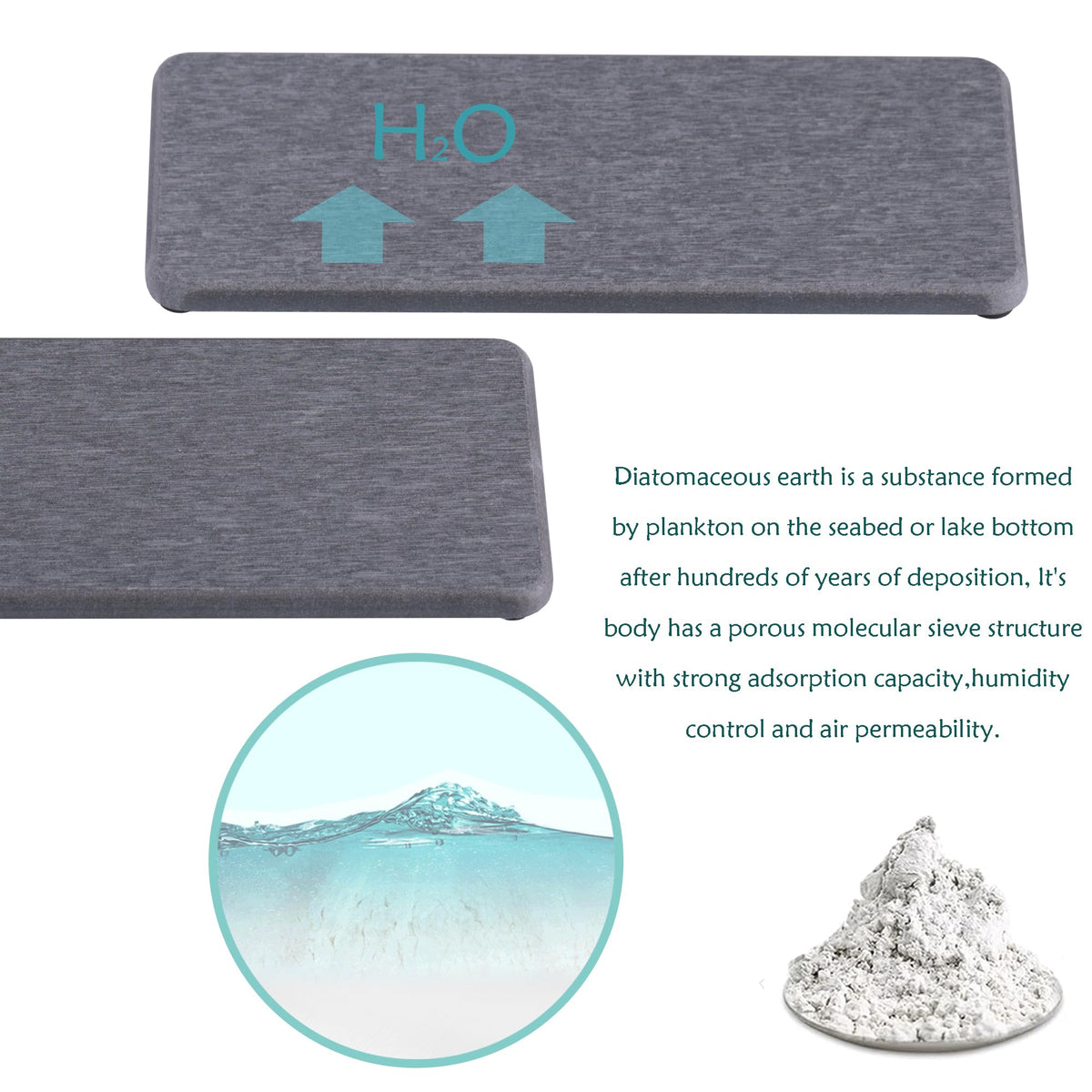 2 Pcs Sink Stone Soap Trays (2 Count)