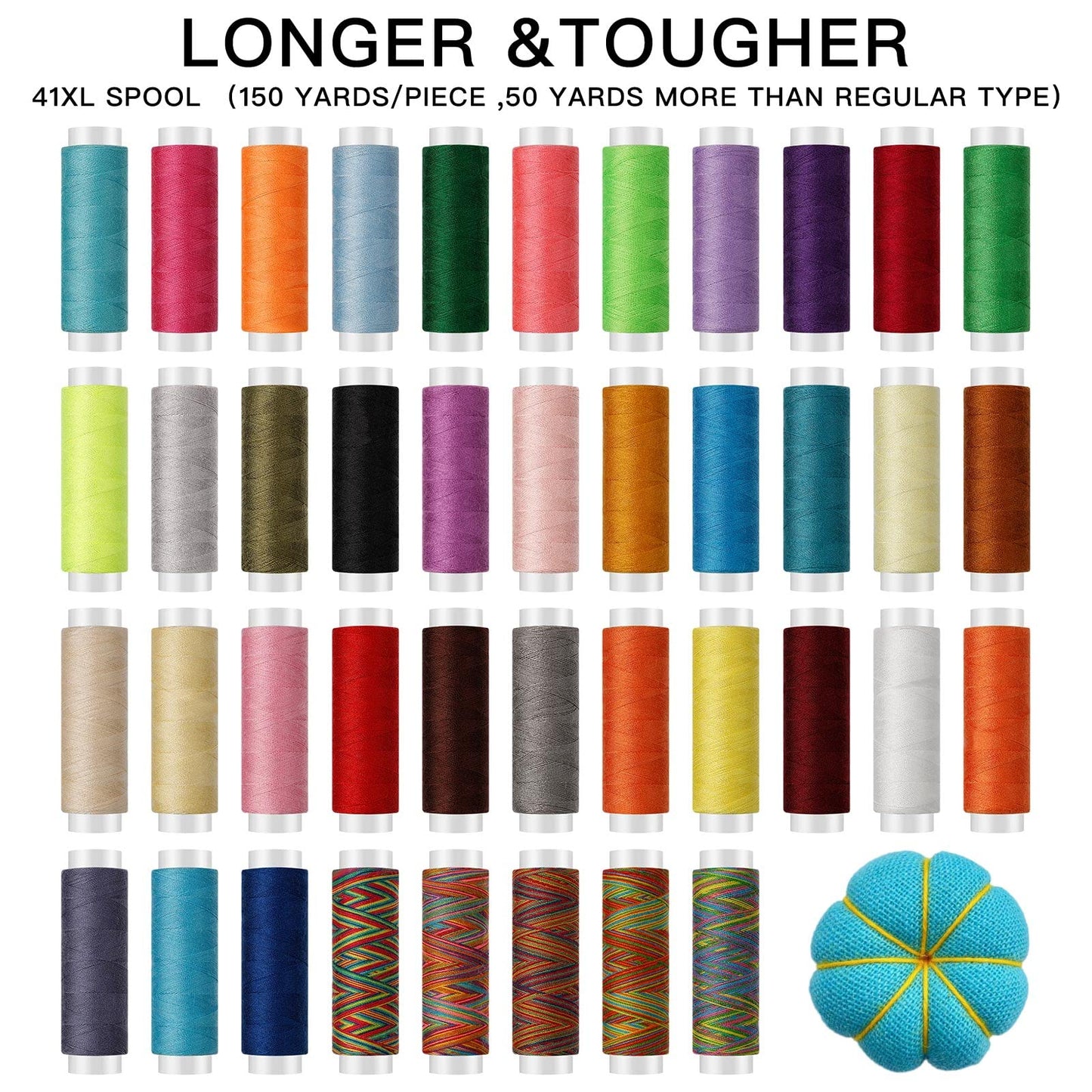 Marcoon Large Sewing Kit, 200 Premium Sewing Supplies, 41 XL Thread Spools, Suitable for Traveller, Adults,Beginner, Emergency, DIY and Home