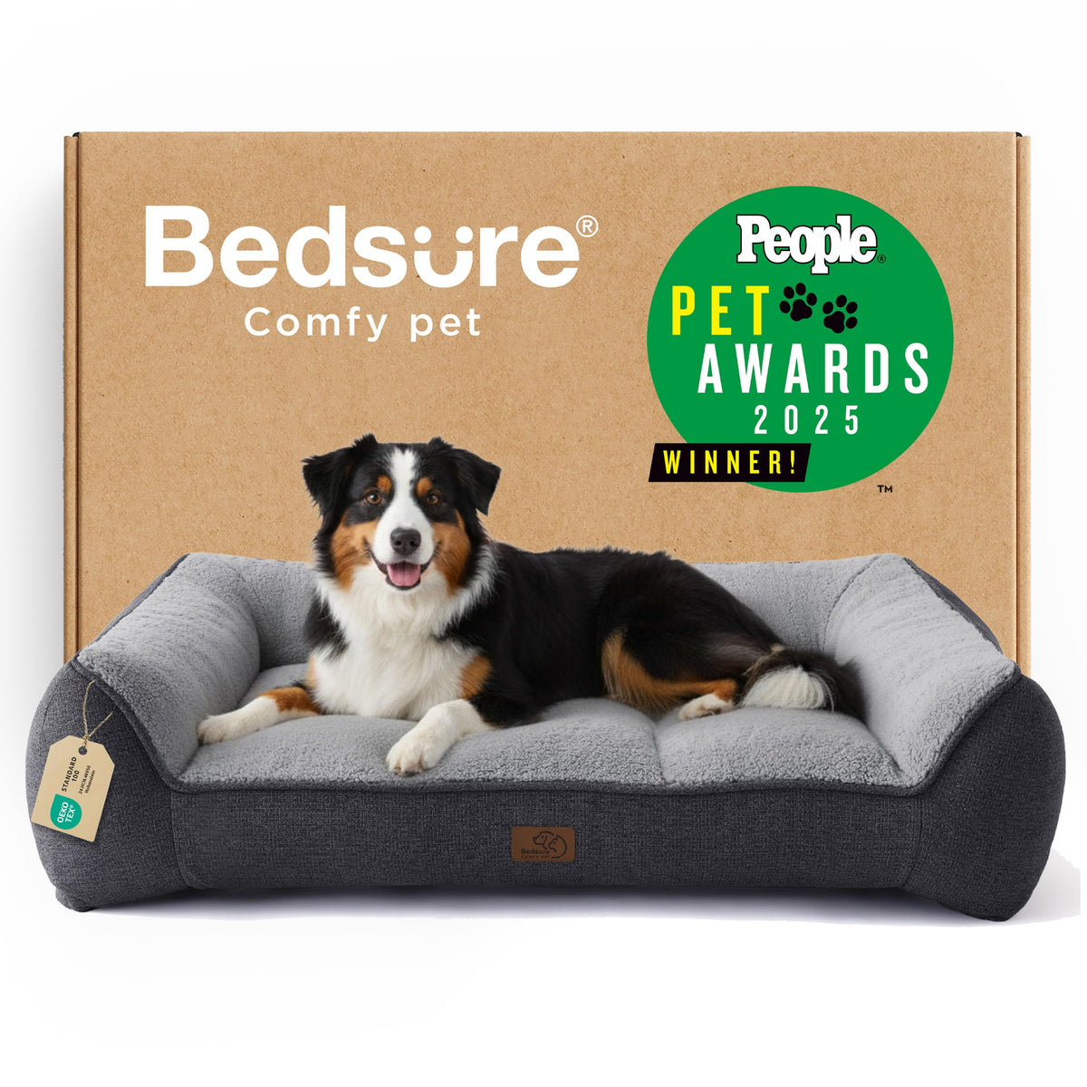 Bedsure SupportMax® Extra Thick Orthopedic Dog Beds Large Sized Dog