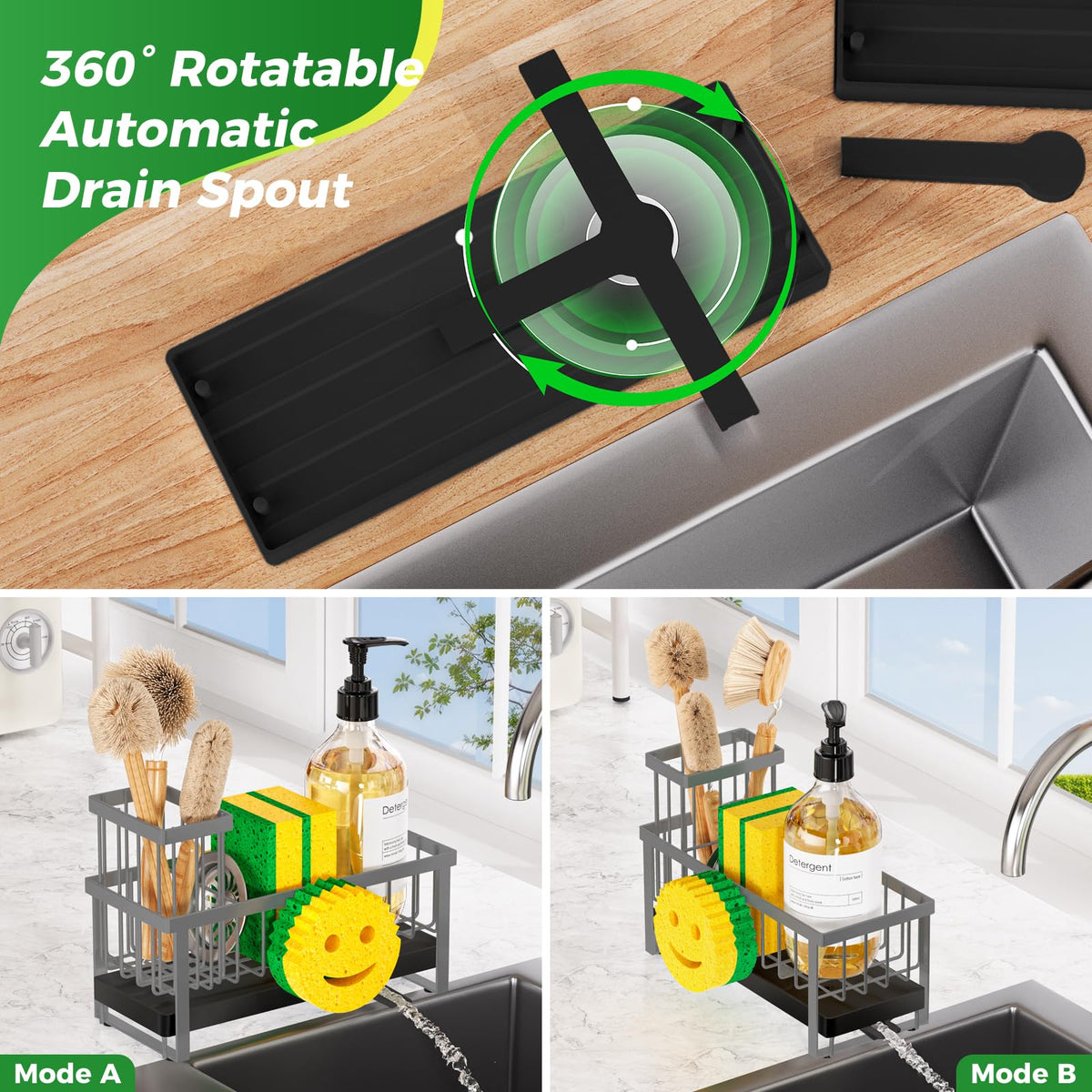 Sponge Holder for Kitchen Sink