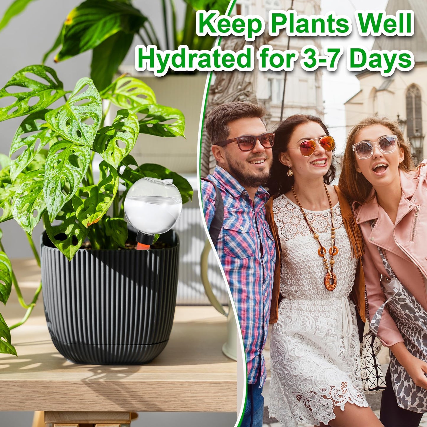 Kifmurase 6Pcs Self-Watering Globes for Indoor Plants, Automatic Watering Planter Insert, Slow Release Terracotta Planter Insert, 17.5oz Watering Bulbs with Slow Release Control Water Dripper