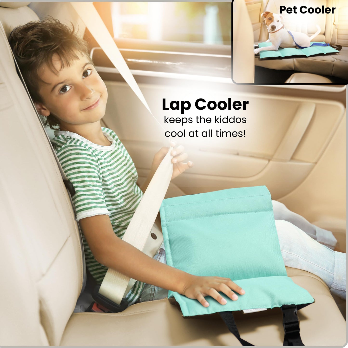 Swanoo Car Seat Cooling Pad, Stroller Cooling Pad with Ice Pack for Babies Toddler and Kids, Sun and Heat Cover Protector for Summer Carseat Cooler Liner…